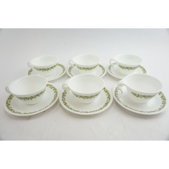Corelle Other - Corning Corelle Cup & Saucer Set Spring Blossom Crazy Daisy 12 Piece VGC
